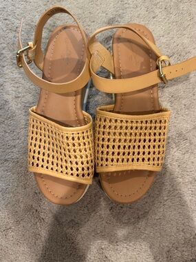 Universal Thread Woven Tan Strap Sandals